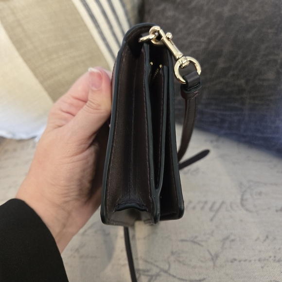 Coach Anna Foldover Crossbody Clutch in the Bright Poppy Red Leopard Print - Picture 7 of 16